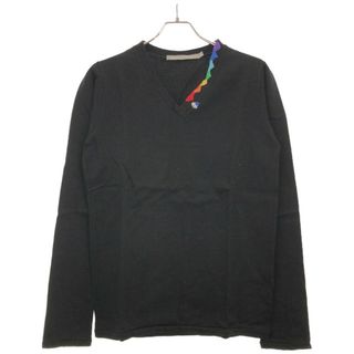 FranCisT_MOR.K.S フランシストモークス ハイビスカルスワロ エンブロイダリーVネックTシャツ MT1750 ブラック 4