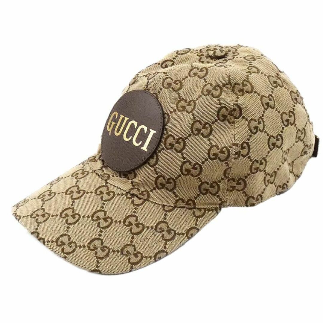 Gucci(グッチ)のグッチ 帽子 GUCCI GGキャンバスxレザー ベースボール キャップ ロゴ XL 60cm ベージュxブラウン メンズ 576253 T-YJ06172 メンズの帽子(キャップ)の商品写真