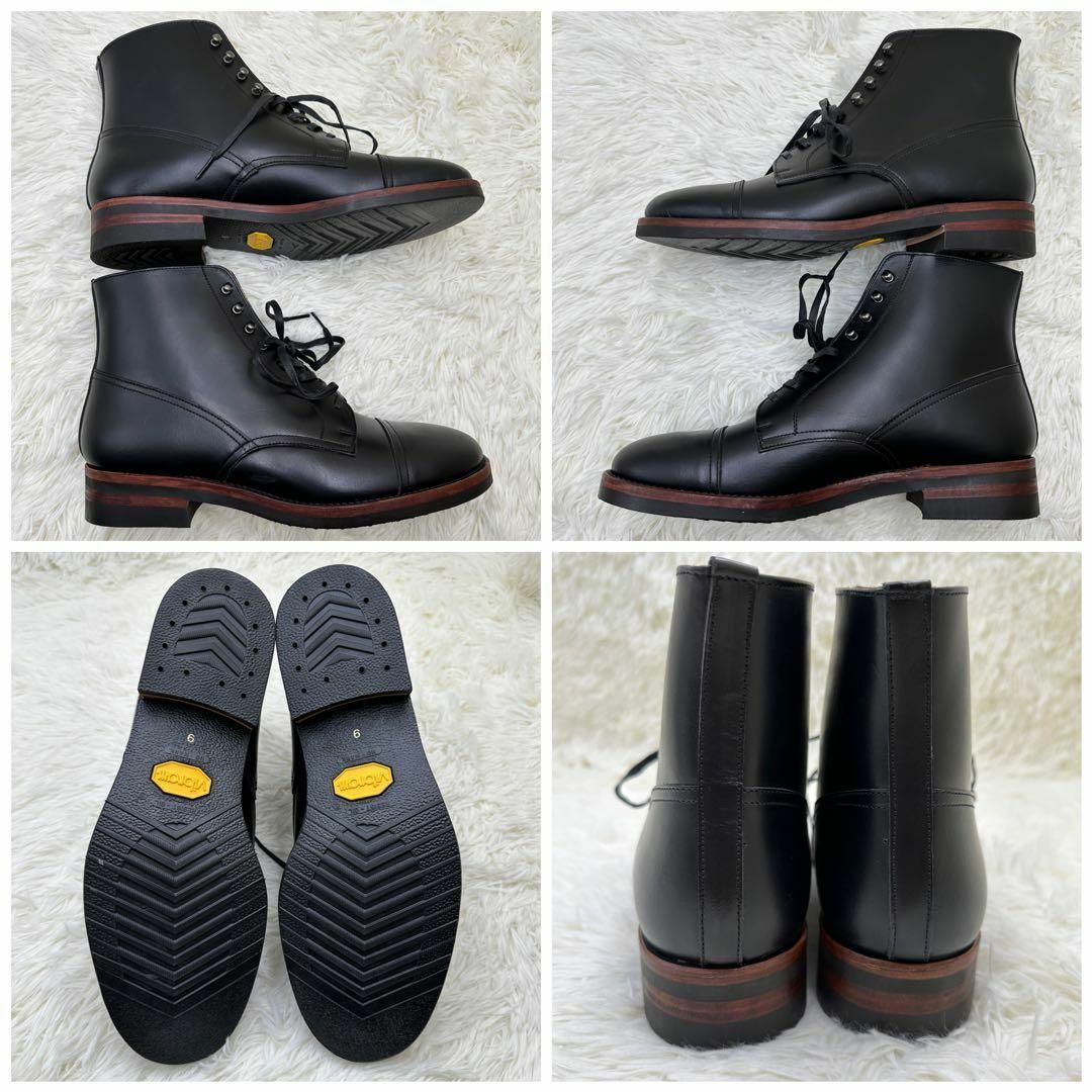 CALEE(キャリー)の未使用★CALEE レースアップブーツ カウレザー Vibram ブラック 9 メンズの靴/シューズ(ブーツ)の商品写真