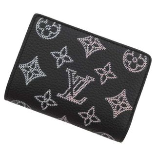 ルイヴィトン(LOUIS VUITTON)のルイヴィトン 二つ折り財布 モノグラム・マヒナ ポルトフォイユ・クレア M81658 黒(財布)