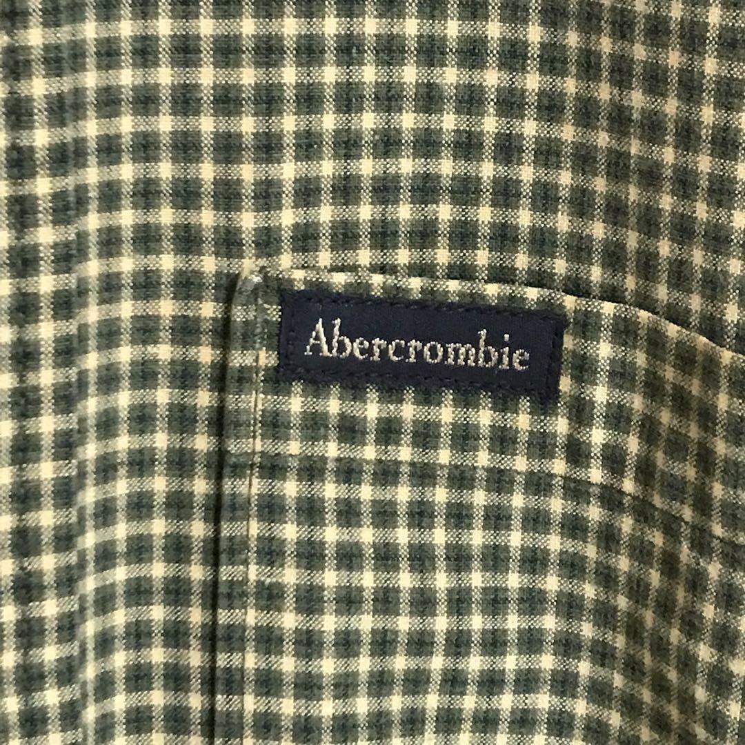 Abercrombie&Fitch(アバクロンビーアンドフィッチ)の【裾スクエア】アバクロンビー＆フィッチ　ロゴ入り長袖シャツ　チェック　E1115 メンズのトップス(シャツ)の商品写真