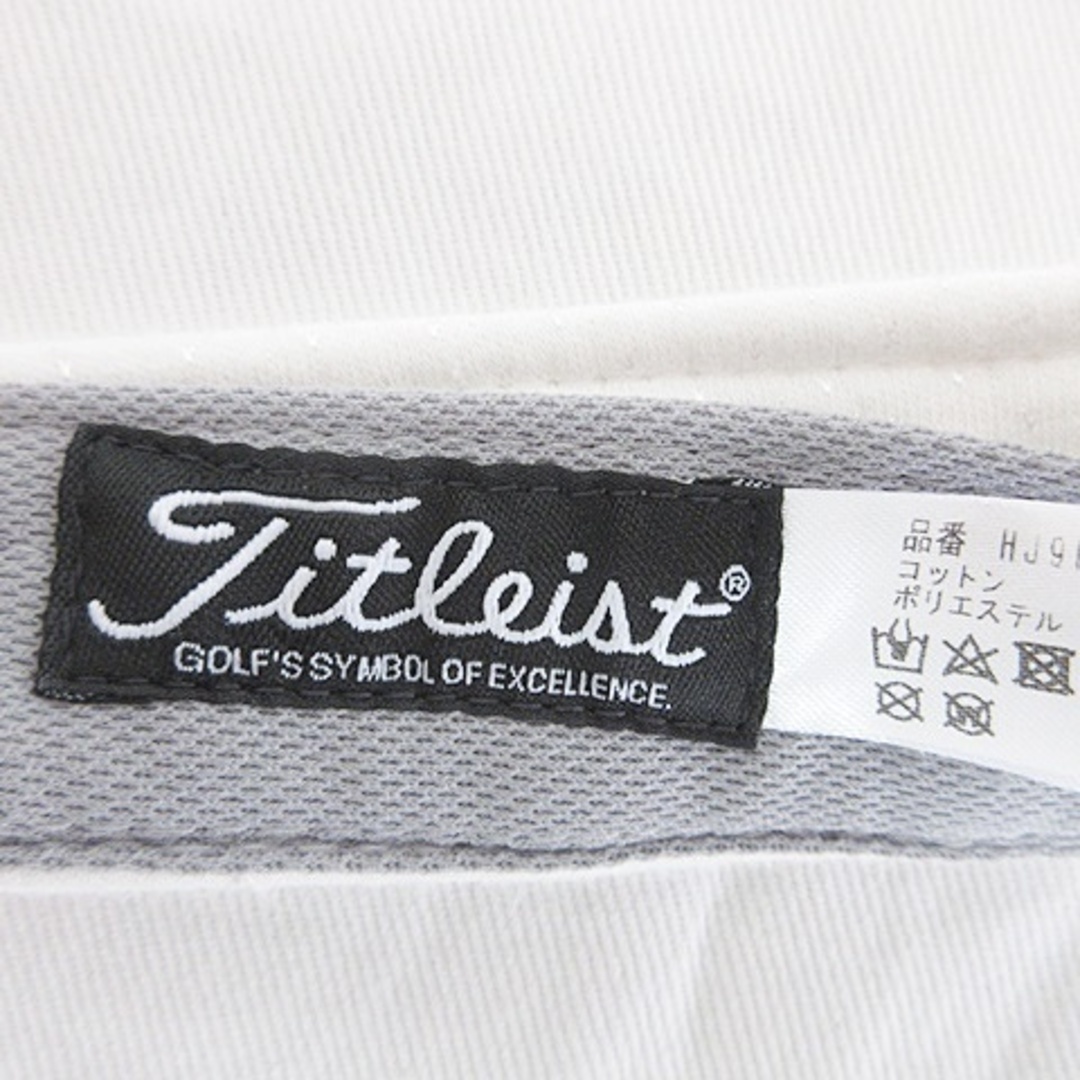 Titleist(タイトリスト)のタイトリスト TITLEIST ゴルフ サンバイザー 帽子 白 ホワイト F スポーツ/アウトドアのゴルフ(ウエア)の商品写真