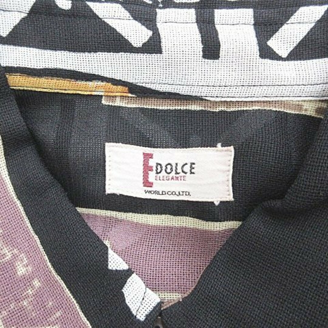 other(アザー)のDOLCE ELEGANTE シャツ 半袖 総柄 プリント 黒 白 黄  メンズのトップス(シャツ)の商品写真