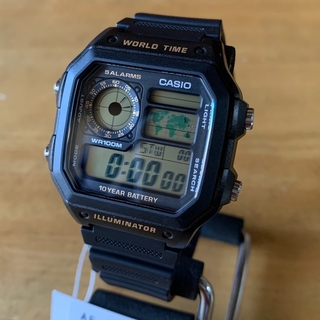 カシオ(CASIO)の【新品】カシオ CASIO スタンダード 腕時計 AE-1200WH-1B(腕時計(デジタル))