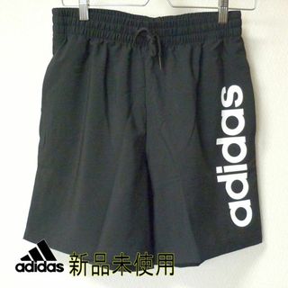 adidas - 新品未使用(メンズL)アディダス 黒エッセンシャルズ ロゴハーフパンツ