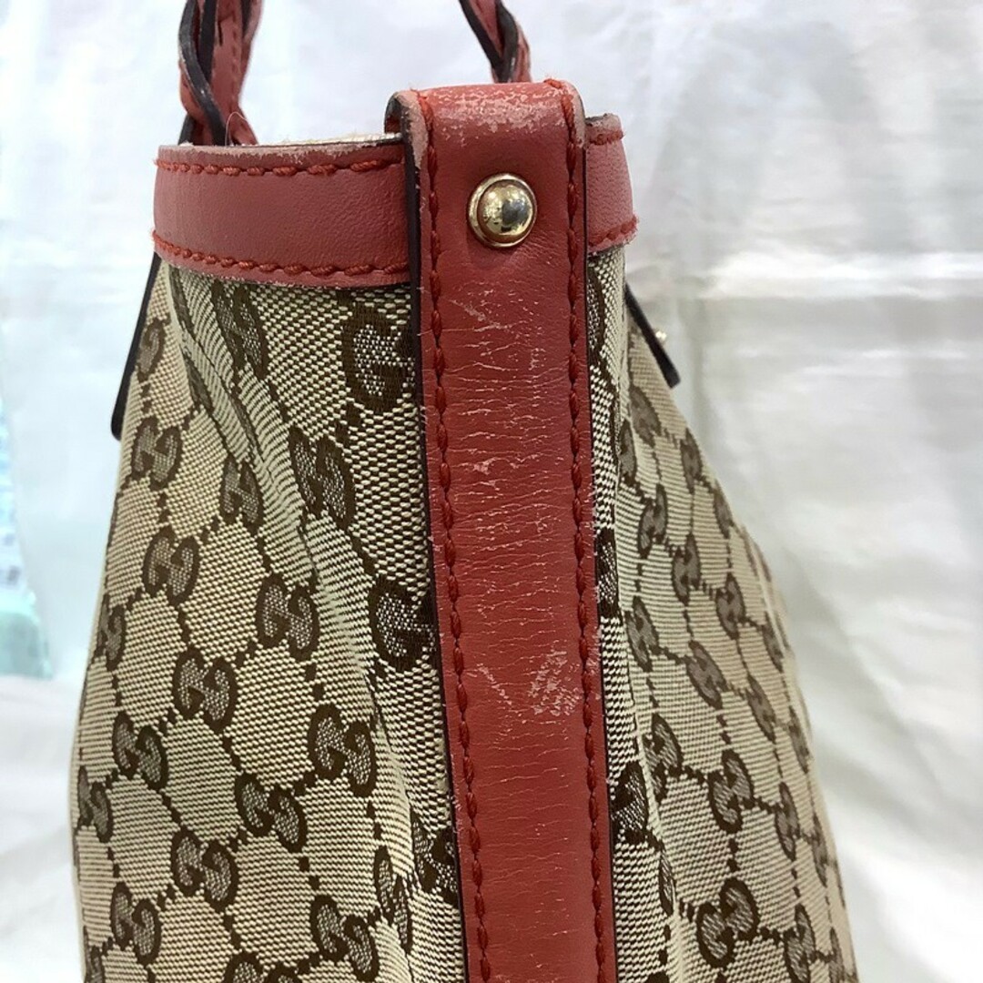 Gucci - グッチ（GUCCI）ポーチなし GG柄 キャンバス トートバッグ