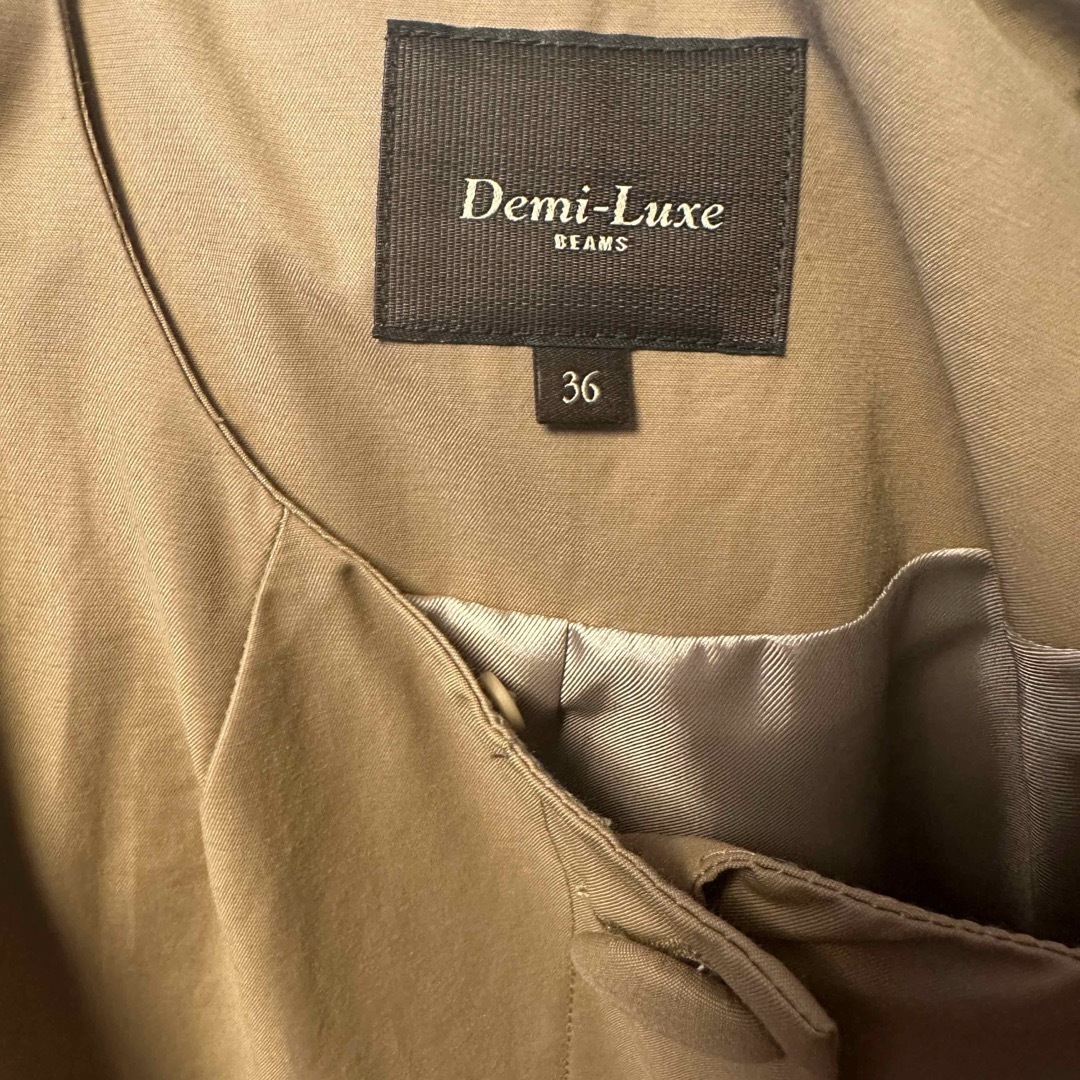 Demi-Luxe BEAMS(デミルクスビームス)のDemi-Luxe beams ノーカラーコート36 レディースのジャケット/アウター(ノーカラージャケット)の商品写真