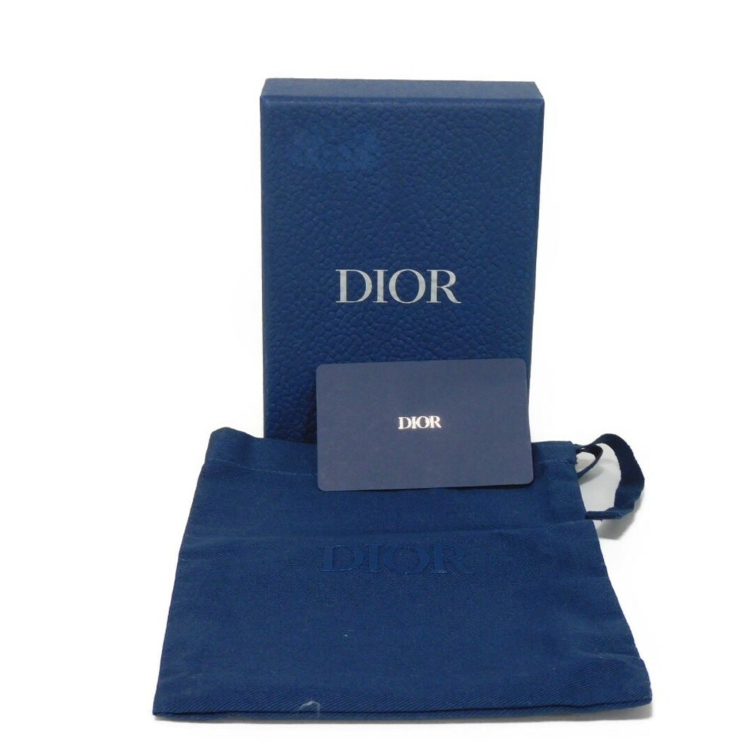 Dior(ディオール)のDior ディオール CD ICON ビジネス カードホルダー アイコン グレイン カーフ スナップボタン 二つ折り 現行 美品 CDロゴ ブラック カードケース 2ESCH136CDI_H00N レディースのファッション小物(パスケース/IDカードホルダー)の商品写真