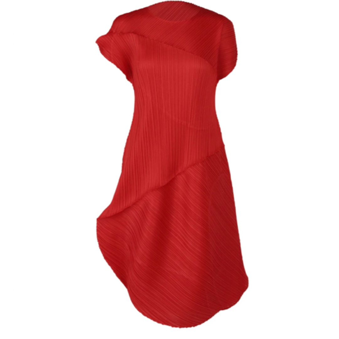 PLEATS PLEASE ISSEY MIYAKE(プリーツプリーズイッセイミヤケ)のプリーツプリーズISSEY MIYAKE PEANUTS RED レディースのワンピース(ひざ丈ワンピース)の商品写真