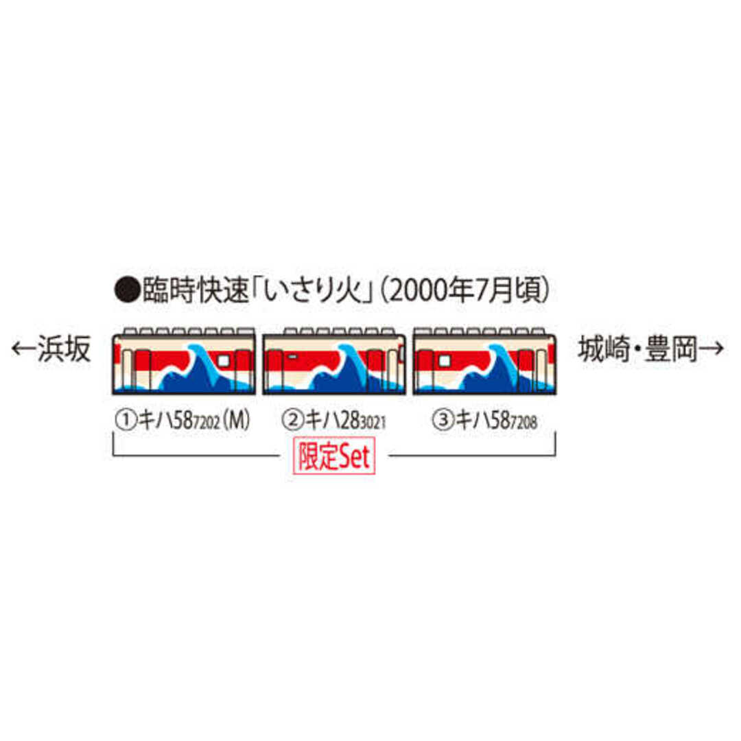 TOMIX 97904 <限定>キハ58(いさり火)セット エンタメ/ホビーのおもちゃ/ぬいぐるみ(鉄道模型)の商品写真