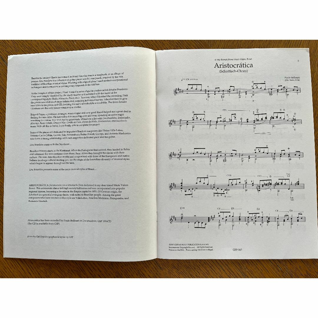 パウロ・ベリナッチ  Aristocrática　GSP-167 楽器のスコア/楽譜(クラシック)の商品写真