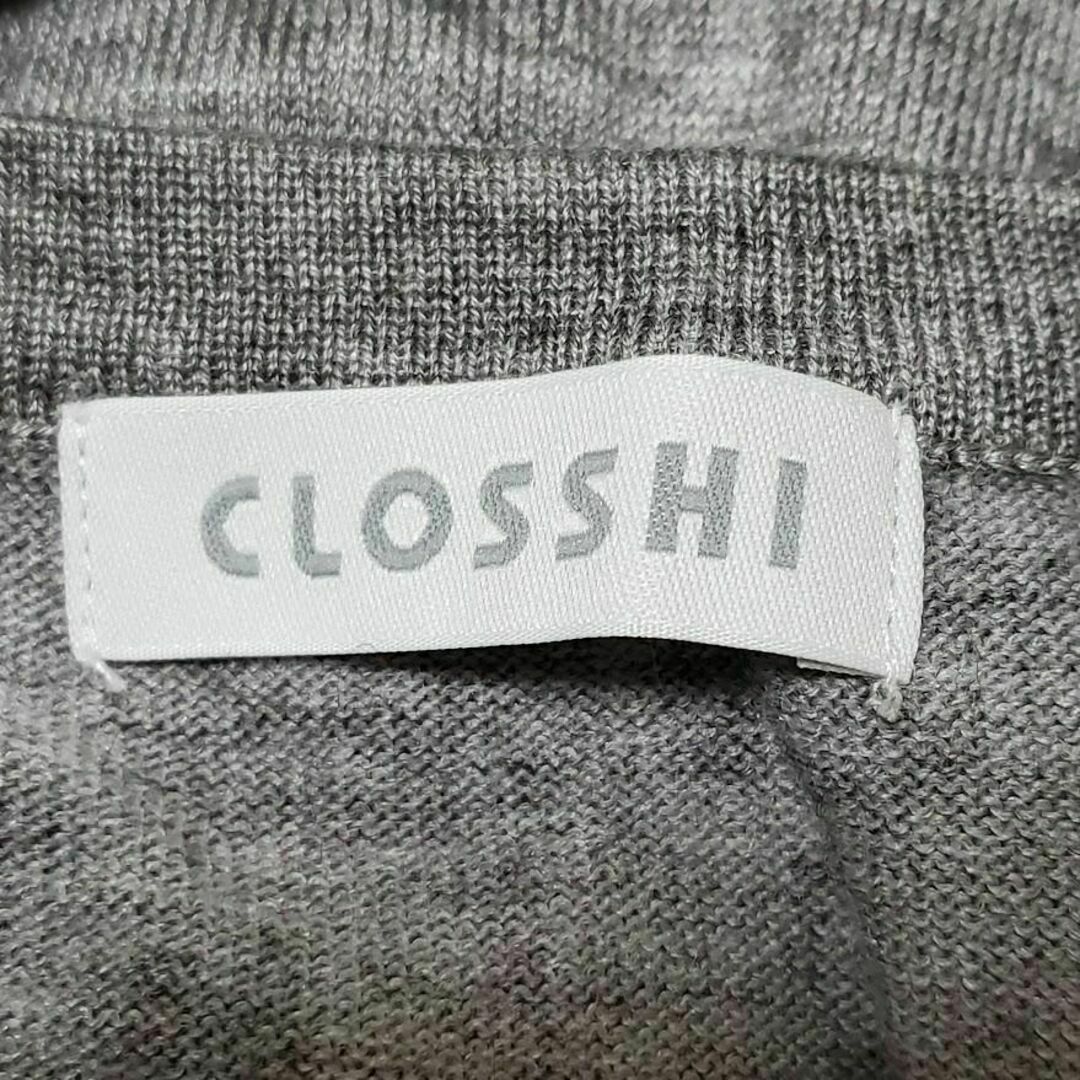 しまむら(シマムラ)のレディース　Lサイズ　しまむら　CLOSSHI　クロッシー　カーディガン　グレー レディースのトップス(カーディガン)の商品写真