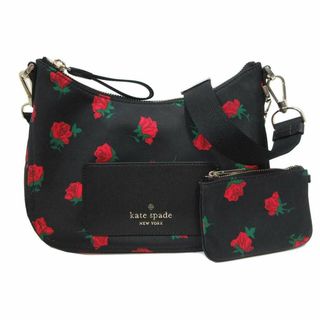 ケイトスペードニューヨーク(kate spade new york)の【新品】ケイトスペード バッグ ショルダーバッグ KE437 001 (ブラックマルチ) kate spade チェルシー ナイロン ローズ トス プリンテッド クロスボディ 斜め掛け ミニポーチ付き アウトレット レディース(ショルダーバッグ)