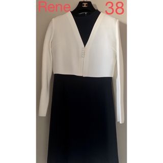 【Rene】初夏ボレロ🌸38☆新品未使用☆パール付きボレロ☆ホワイト☆38