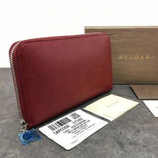 ブルガリ(BVLGARI)の未使用品 BVLGARI ジップウォレット 37340 レッド 4(財布)