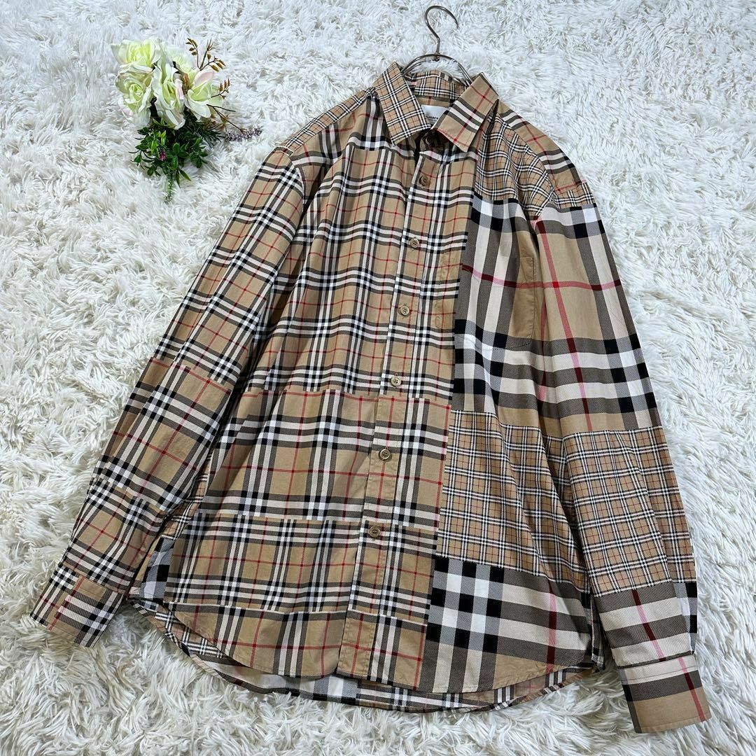 BURBERRY(バーバリー)の美品 入手困難★BURBERRY シャツ クレイジーチェック Lサイズ 現行タグ メンズのトップス(シャツ)の商品写真