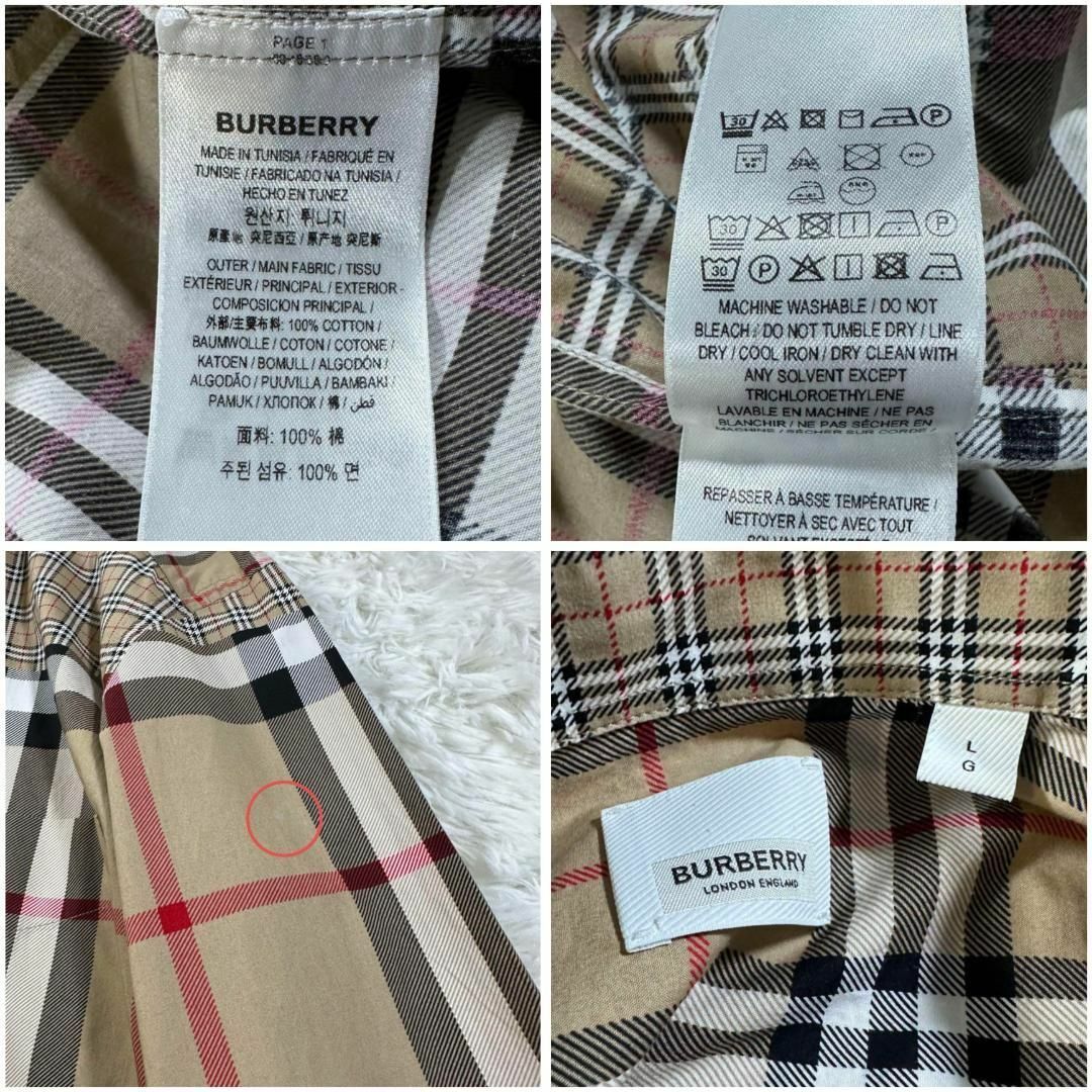 BURBERRY(バーバリー)の美品 入手困難★BURBERRY シャツ クレイジーチェック Lサイズ 現行タグ メンズのトップス(シャツ)の商品写真