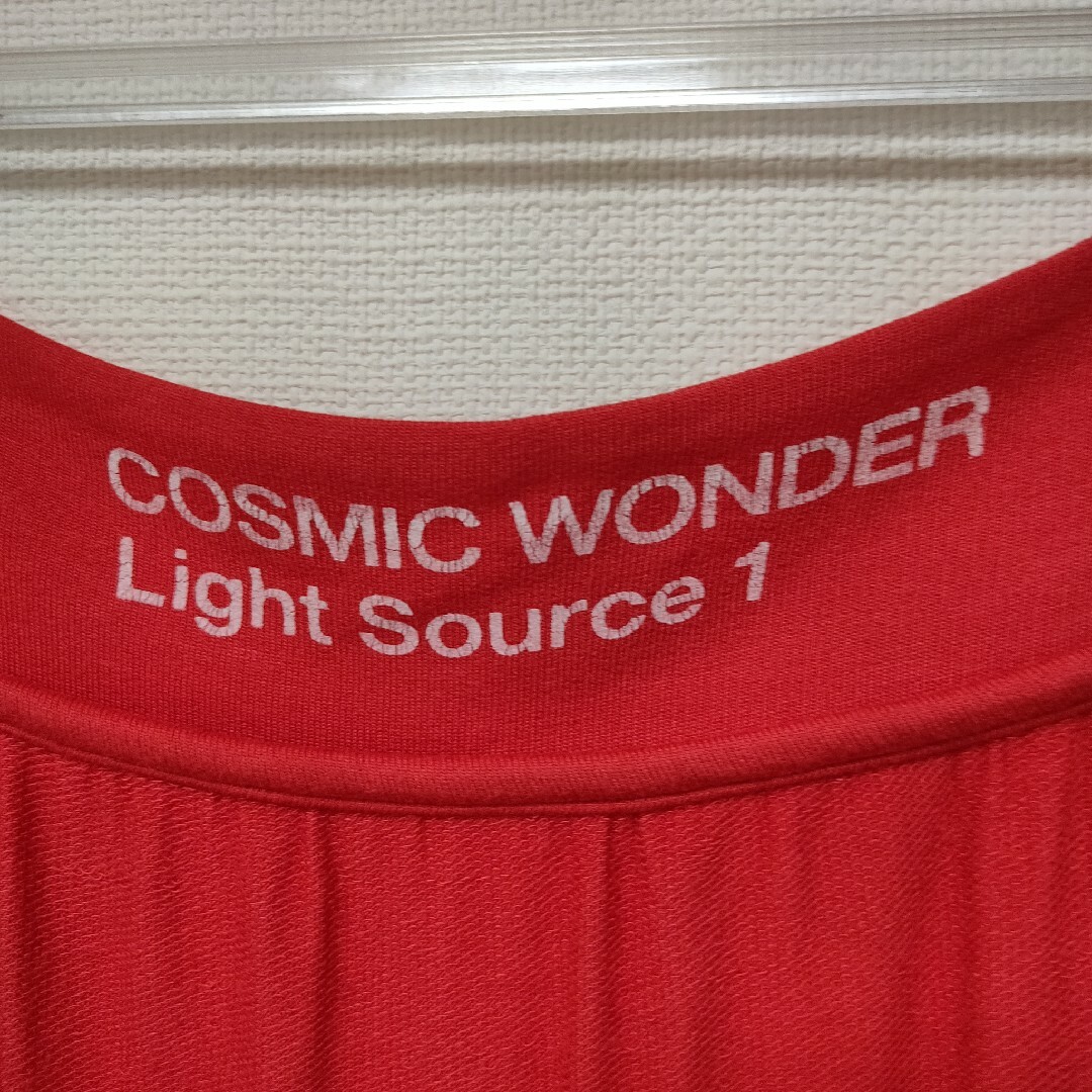 COSMIC WONDER(コズミックワンダー)のコズミックワンダーライトソース ギャザー使いロングワンピースレッド日本製 レディースのワンピース(ロングワンピース/マキシワンピース)の商品写真