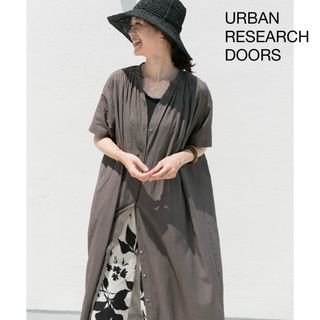 アーバンリサーチドアーズ(URBAN RESEARCH DOORS)のアーバンリサーチ ドアーズ コットンボイルハーフスリーブワンピース(ロングワンピース/マキシワンピース)