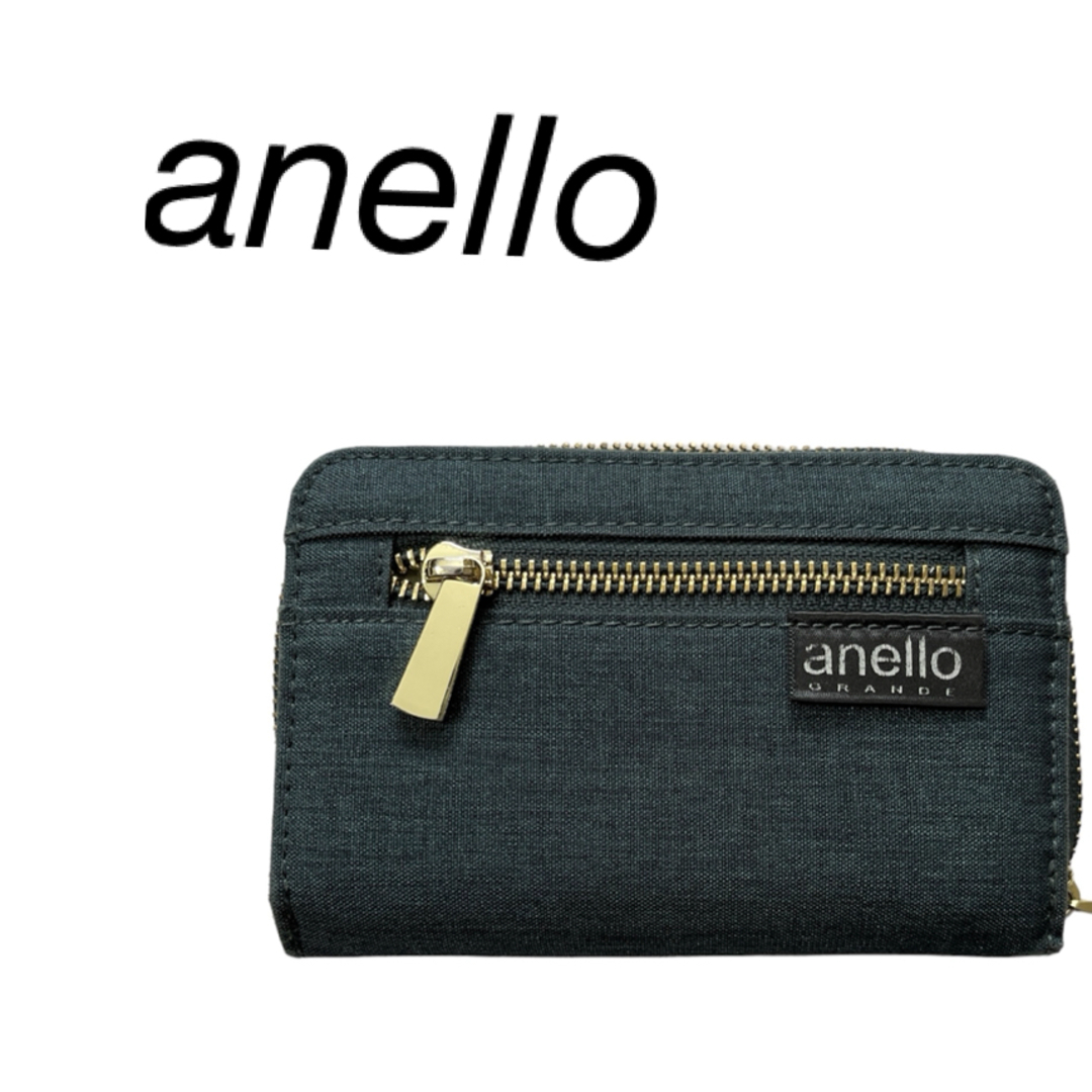 anello(アネロ)のanello アネロ　財布　小銭入れ　緑　グリーン財布　ファスナー財布 レディースのファッション小物(財布)の商品写真