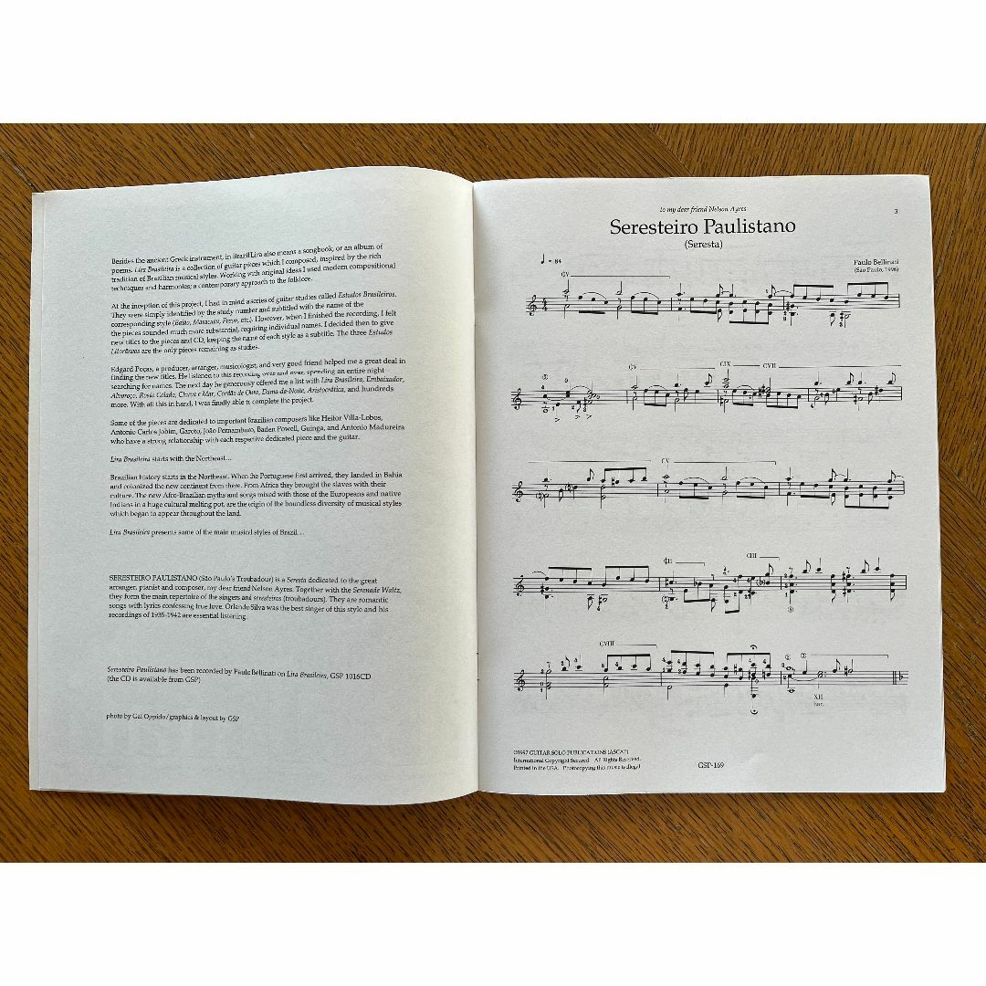 パウロ・ベリナッチ　Seresteiro Paulistano　GSP-169 楽器のスコア/楽譜(クラシック)の商品写真