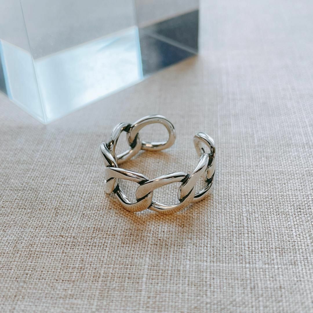 silver925 simple chain ring 1075 レディースのアクセサリー(リング(指輪))の商品写真