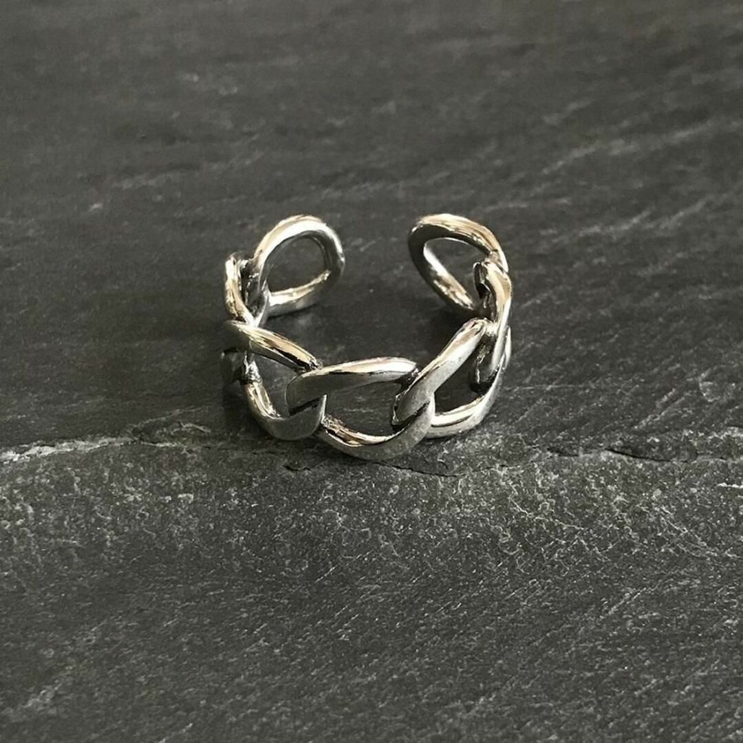 silver925 simple chain ring 1075 レディースのアクセサリー(リング(指輪))の商品写真