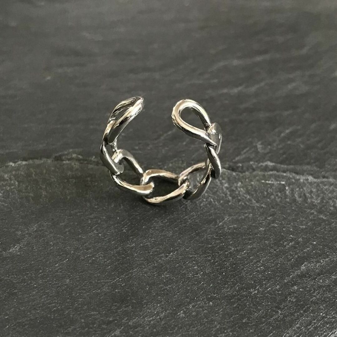 silver925 simple chain ring 1075 レディースのアクセサリー(リング(指輪))の商品写真