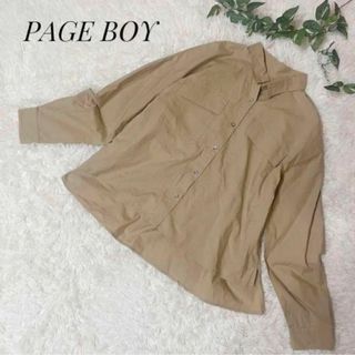 ページボーイ(PAGEBOY)のPAGE BOY  ページボーイ　レディース　長袖　シャツブラウス  ブラウン(シャツ/ブラウス(長袖/七分))