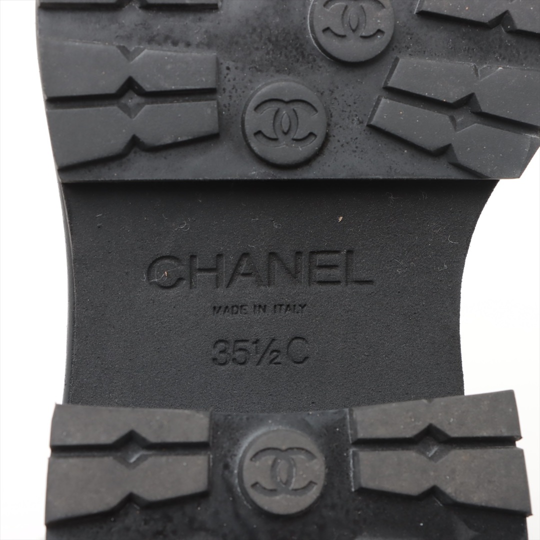 CHANEL(シャネル)のシャネル ココマーク レザー×パテント 35.5 ブラック レディース ブ レディースの靴/シューズ(ブーツ)の商品写真