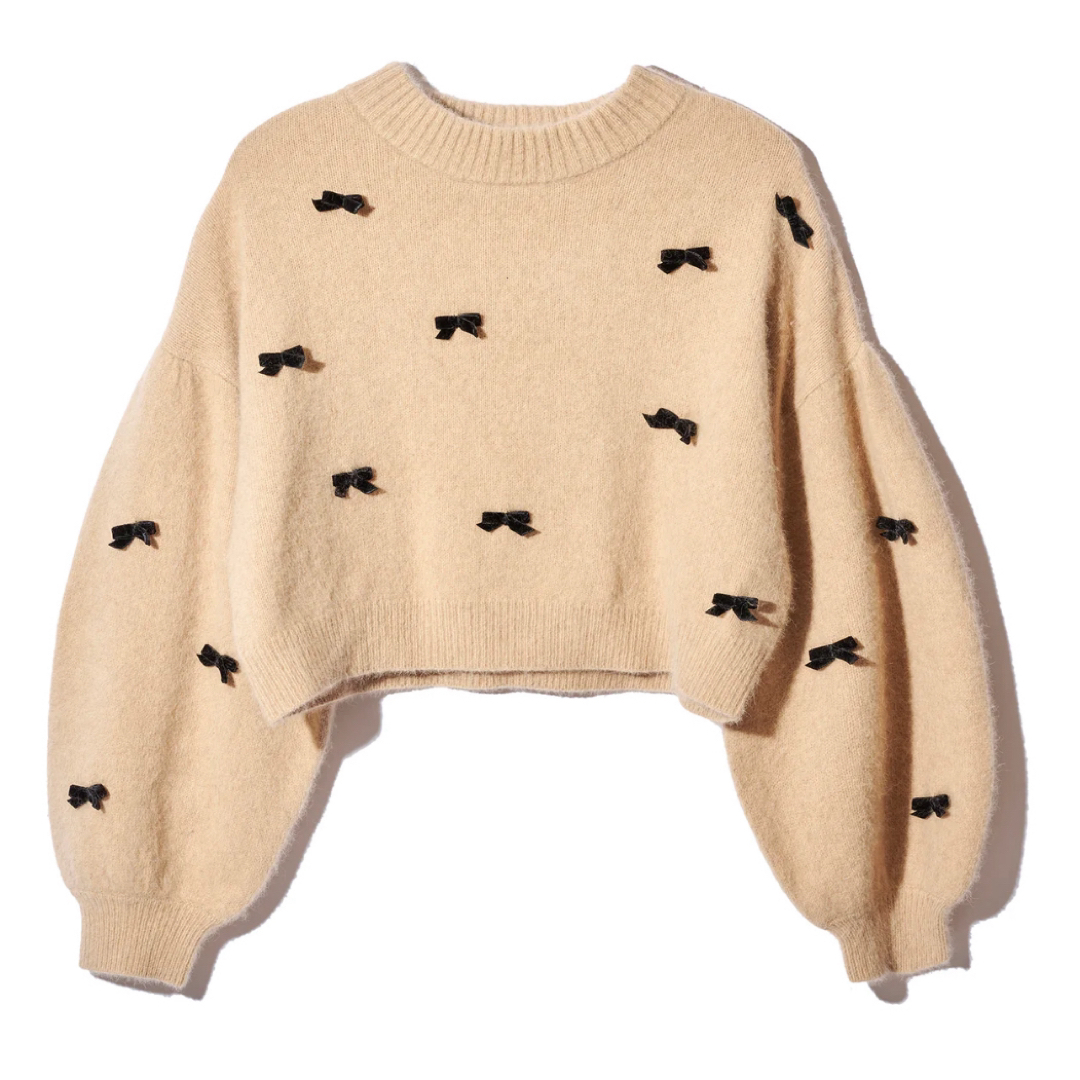 最新な to lip Her ニット/セーター - knit ribbon luce rosy ニット/セーター