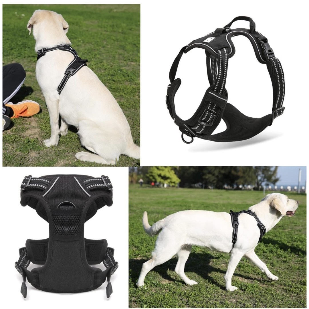 TRUELOVE 犬用　ハーネス　Sサイズ　ブラック　黒 ハンドメイドのペット(リード/首輪)の商品写真