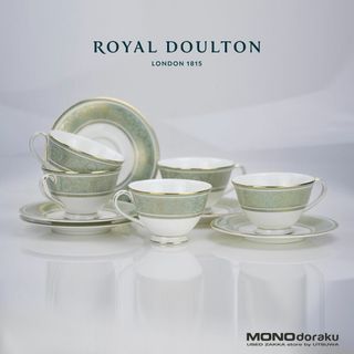 ロイヤルドルトン(Royal Doulton)のロイヤルドルトン イングリッシュルネッサンス ROYAL DOULTON ENGLISH RENAISSANCE ティーカップ＆ソーサー 5客セット 廃盤品(食器)