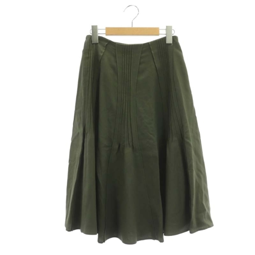 Sybilla(シビラ)のシビラ SYBILLA プリーツ フレアスカート ロング ウール混 M 緑 レディースのスカート(ロングスカート)の商品写真
