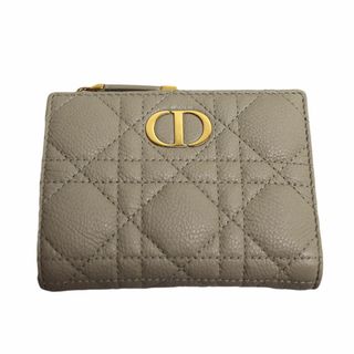 クリスチャンディオール(Christian Dior)のChristian Dior クリスチャンディオール カナージュ ダリア コンパクトウォレット 二つ折り財布 ベージュ S5173UWHC レディース【中古】(財布)