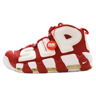 ナイキ(NIKE)のNIKE ナイキ 17SS×SUPREME AIR MORE UPTEMPO 902290-600 シュプリーム エアモアアップテンポ モアテン ハイカットスニーカー レッド US10.5/28.5cm(スニーカー)