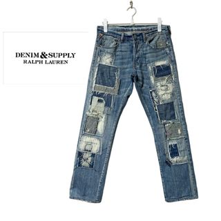 デニムアンドサプライラルフローレン(Denim & Supply Ralph Lauren)のDENIM&SUPPLY RALPH LAUREN 刺子パッチワークデニムパンツ(デニム/ジーンズ)