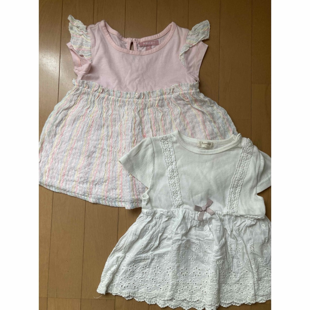 チュニック　半袖カットソー　100 キッズ/ベビー/マタニティのキッズ服女の子用(90cm~)(Tシャツ/カットソー)の商品写真