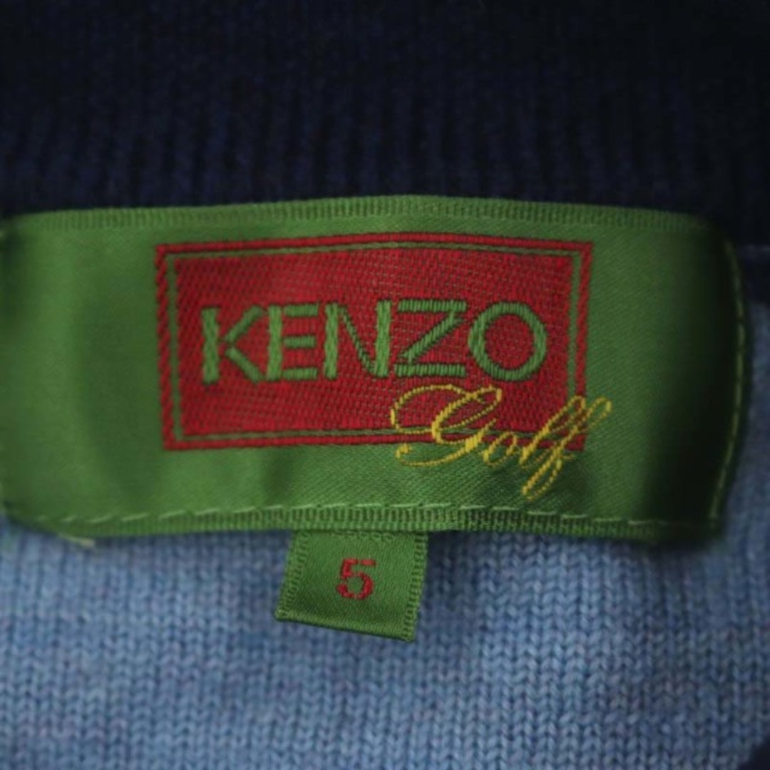 KENZO(ケンゾー)のケンゾー ゴルフ ヴィンテージ 総柄ロゴクルーネックウールニット セーター メンズのトップス(ニット/セーター)の商品写真