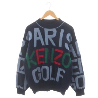 ケンゾー(KENZO)のケンゾー ゴルフ ヴィンテージ 総柄ロゴクルーネックウールニット セーター(ニット/セーター)