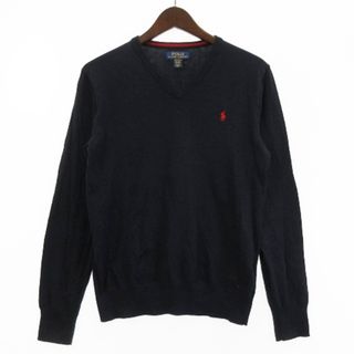 ポロラルフローレン(POLO RALPH LAUREN)のポロ ラルフローレン ニット セーター 長袖 Vネック 紺 XL/TG(ニット/セーター)