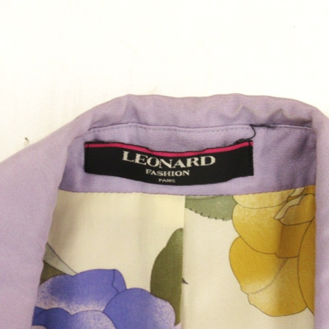 LEONARD(レオナール)のレオナール FASHION コート ロング シルク 裏地花柄 11AR ■ECS レディースのジャケット/アウター(その他)の商品写真