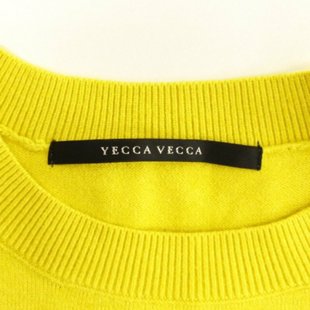 YECCA VECCA(イェッカヴェッカ)のイェッカヴェッカ 袖ボタンデザイン ニット セーター 袖口リブ 切替 F レディースのトップス(ニット/セーター)の商品写真