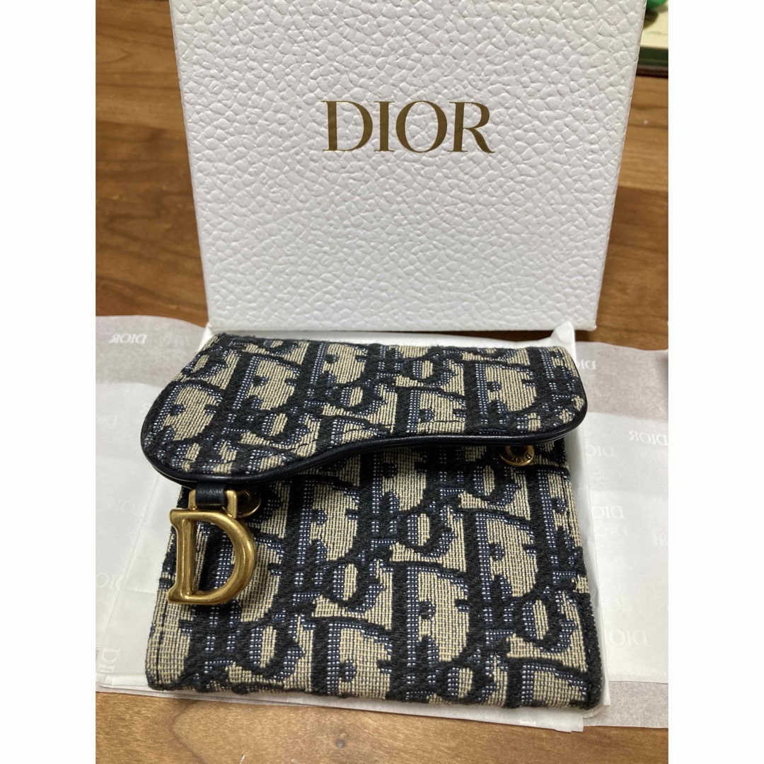 Christian Dior(クリスチャンディオール)のディオール　サドル　ロータスウォレット　3、4回使用　オブリーク レディースのファッション小物(財布)の商品写真