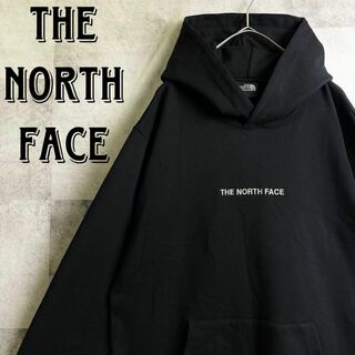 ザノースフェイス(THE NORTH FACE)の希少モデル ノースフェイス プルオーバーパーカー 刺繍センターロゴ ブラック M(パーカー)
