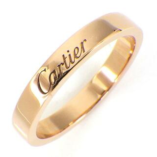Cartier - カルティエ Cartier リング C ドゥ カルティエ ウェディング バンド 3mm B4087200 エングレーブド ロゴ K18PG 12号 / #52 【中古】