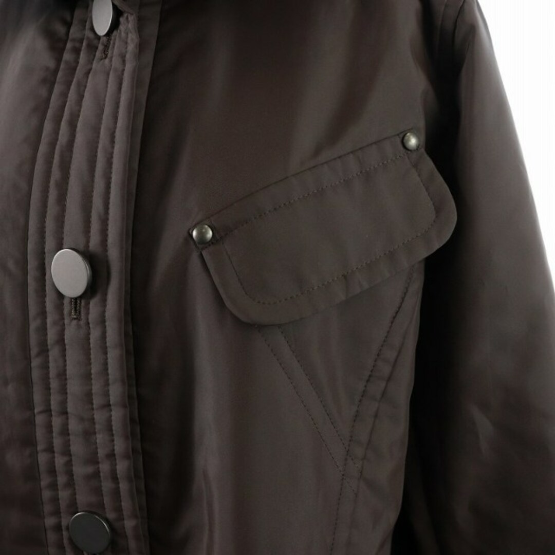 leilian(レリアン)のレリアン 中綿コート ロング スタンドカラー シングル バックベルト 9 M 茶 レディースのジャケット/アウター(その他)の商品写真