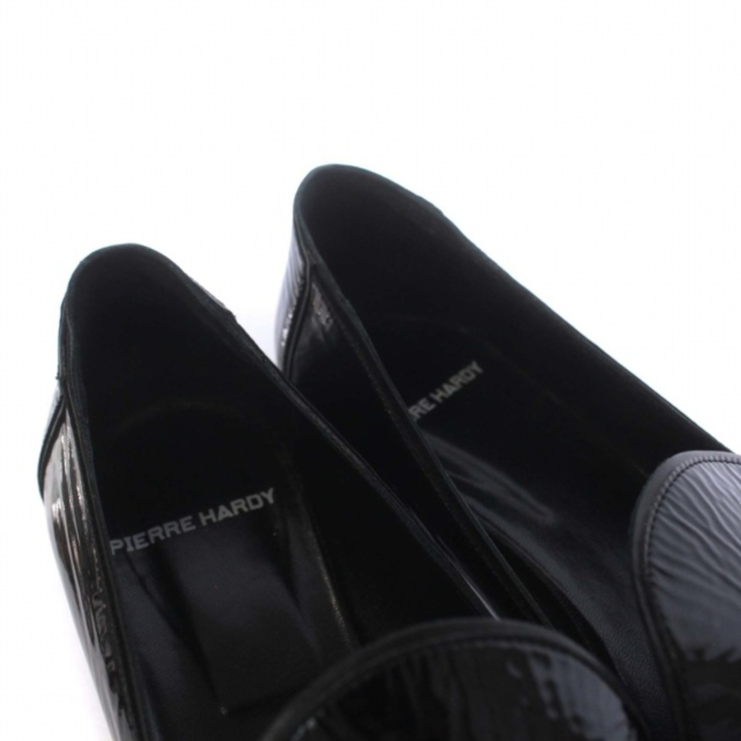 PIERRE HARDY(ピエールアルディ)のピエールアルディ ローファー エナメル チャンキーヒール 38 25cm 黒 レディースの靴/シューズ(ローファー/革靴)の商品写真