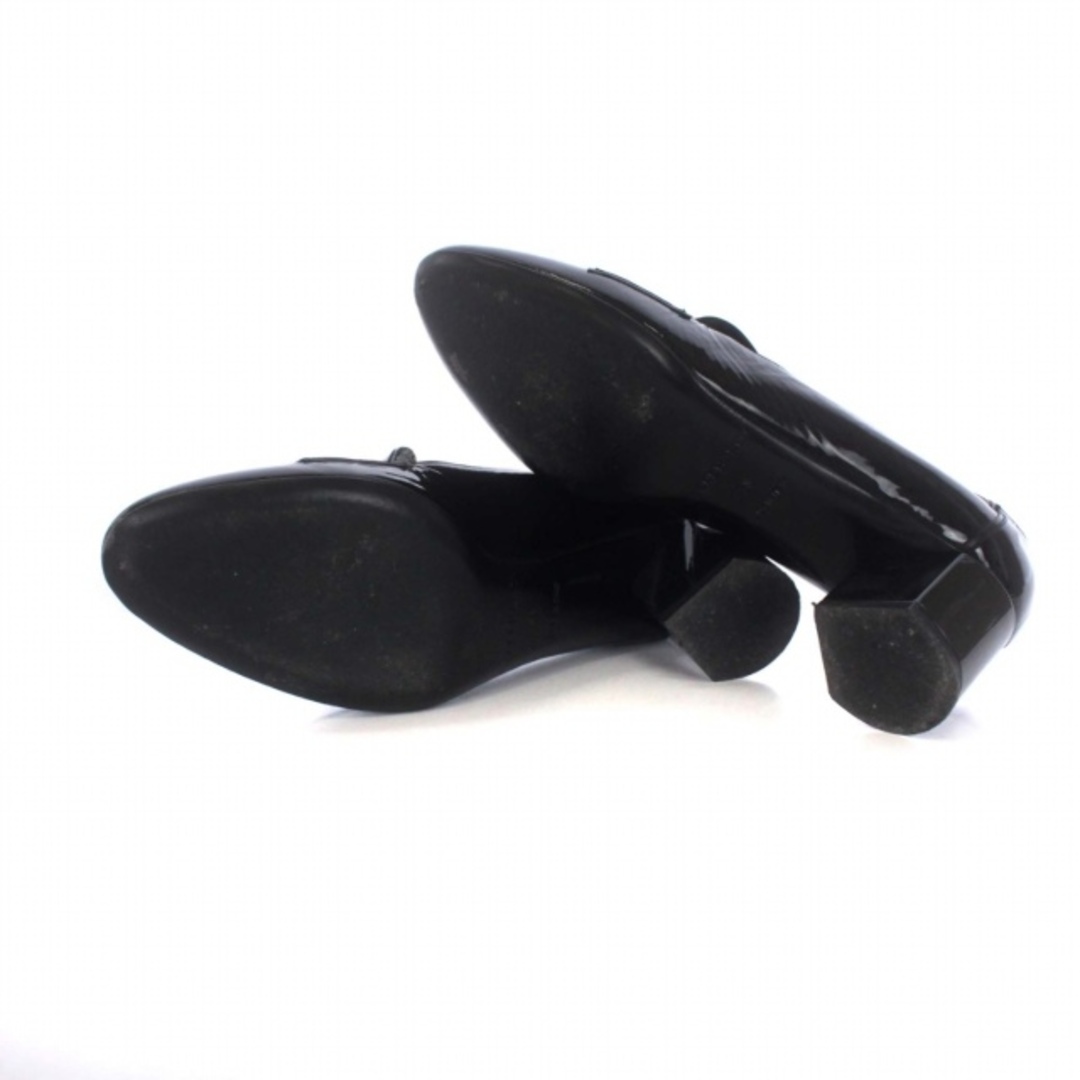 PIERRE HARDY(ピエールアルディ)のピエールアルディ ローファー エナメル チャンキーヒール 38 25cm 黒 レディースの靴/シューズ(ローファー/革靴)の商品写真
