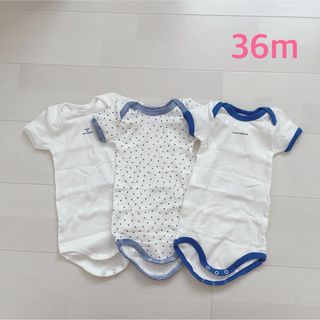 プチバトー(PETIT BATEAU)のプチバトー　半袖ボディ3枚組　36m(下着)